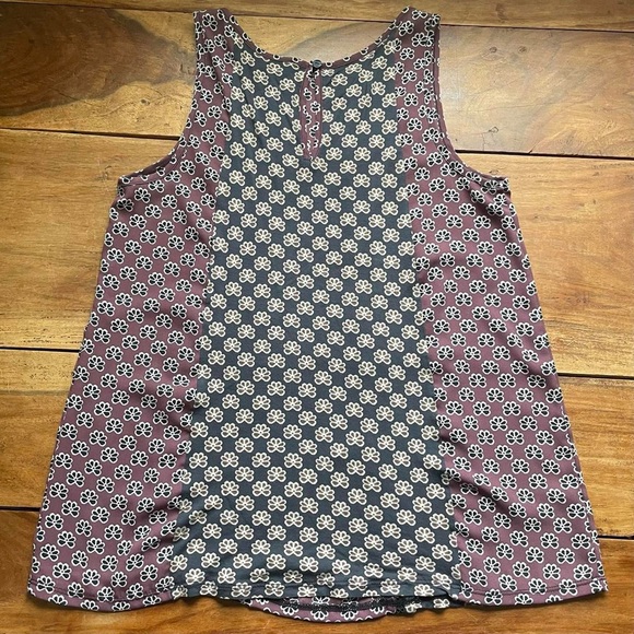 LOFT Floral Patterned Camisole - Burgundy and Navy - Picture 2 of 4